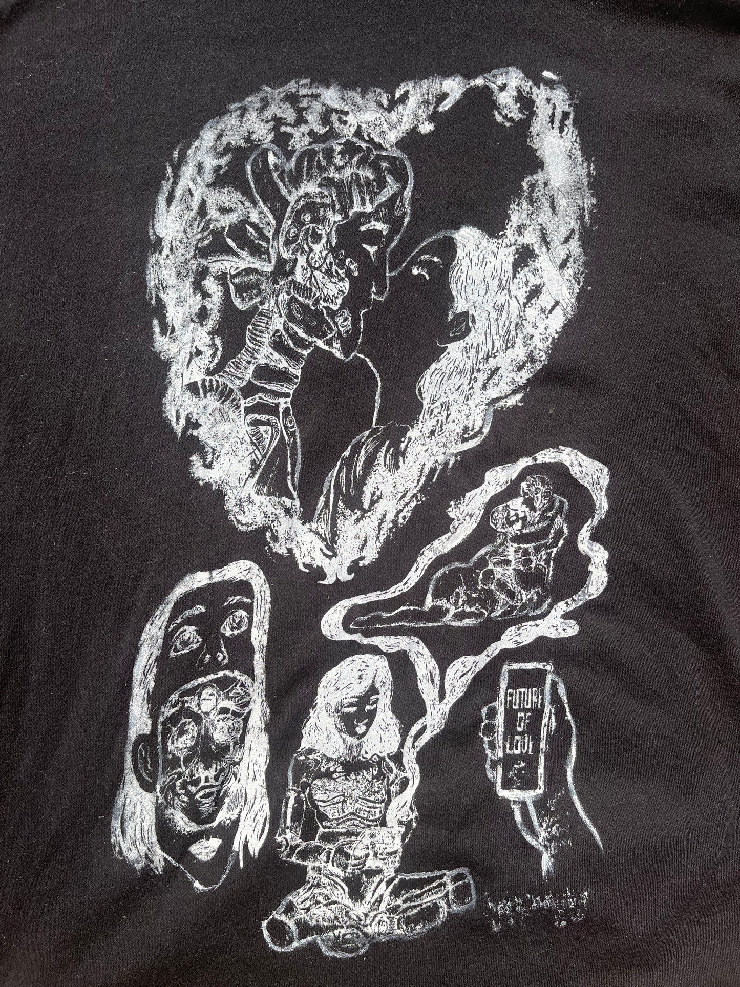 Future of Love MEDIUM black graphic tee shirt