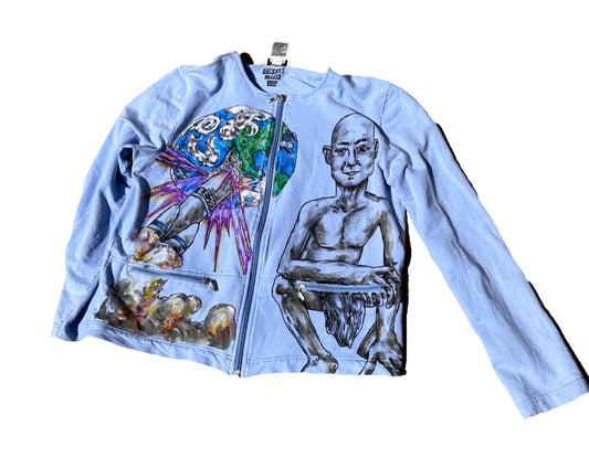 LARGE Billionaires Shouldn't Exist 1/1 hand drawn jacket