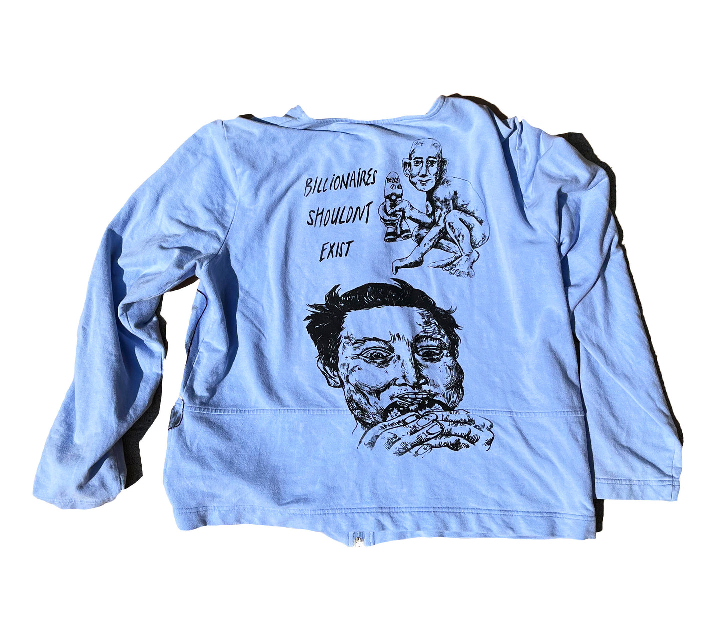 LARGE Billionaires Shouldn't Exist 1/1 hand drawn jacket