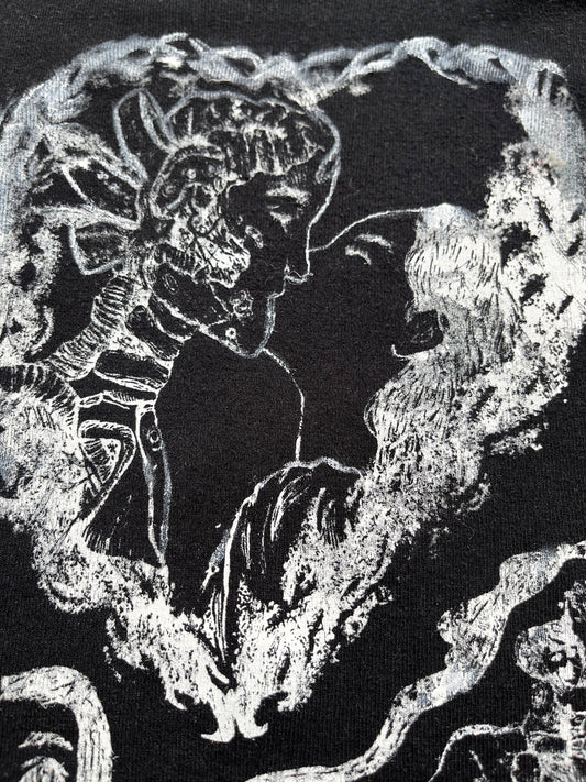 Future of Love LARGE long sleeve black graphic tee