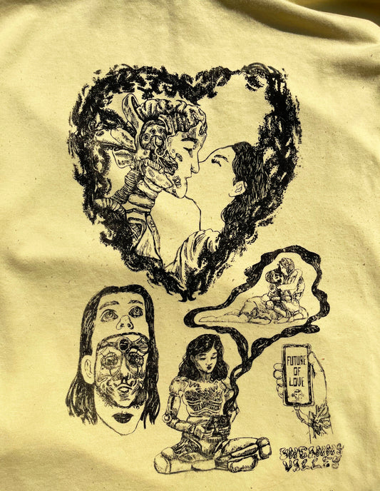 Future of Love 3x yellow sweater graphic tee