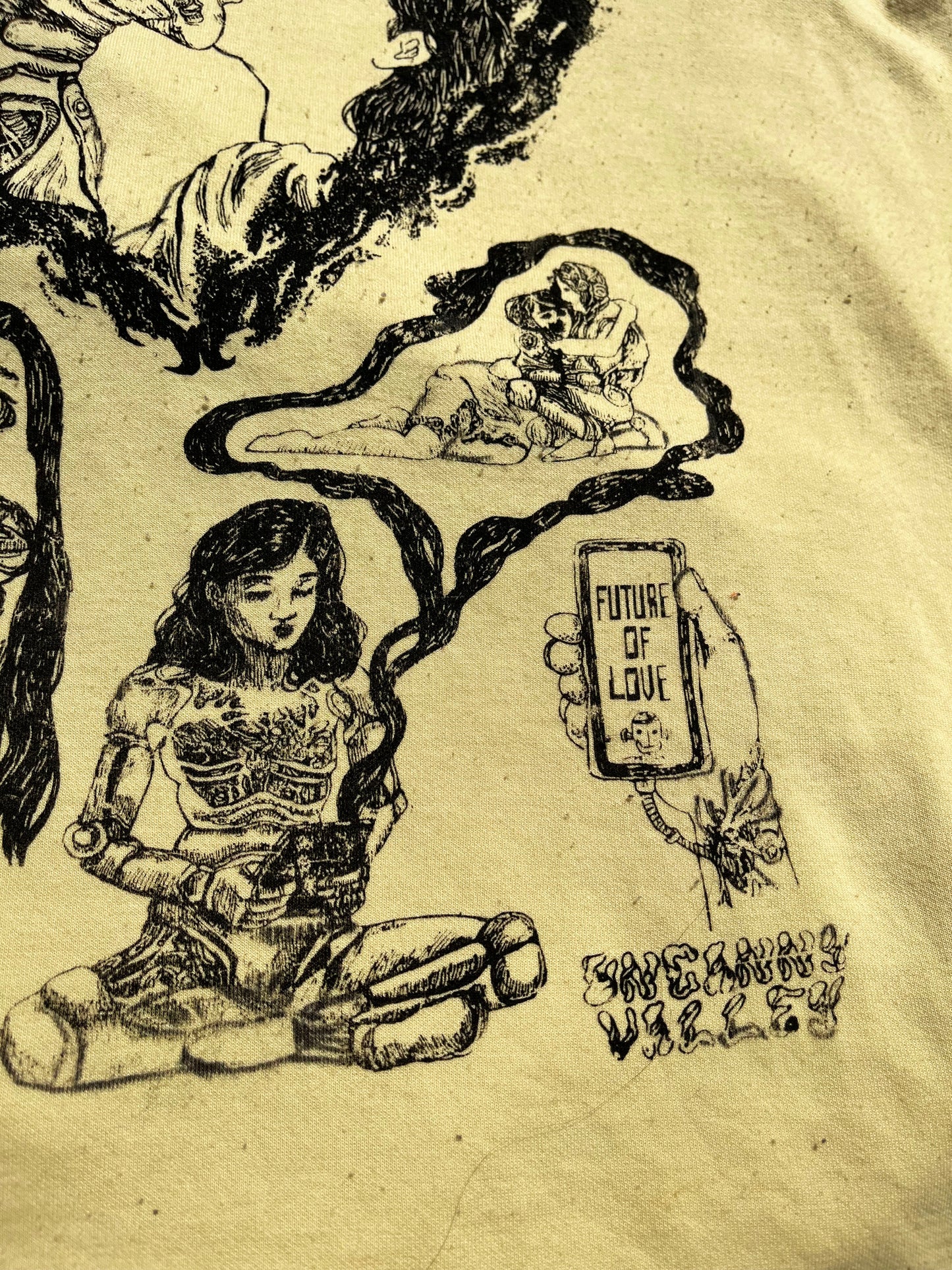 Future of Love 3x yellow sweater graphic tee