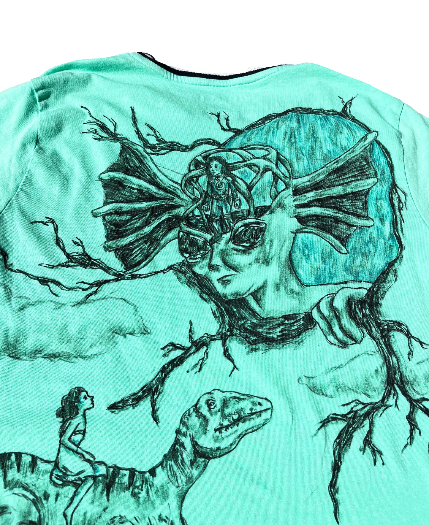 MEDIUM Evolution green short sleeve shirt