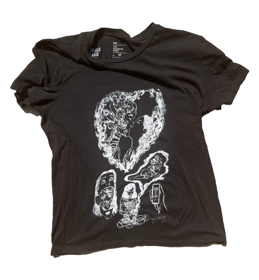 Future of Love MEDIUM black graphic tee shirt