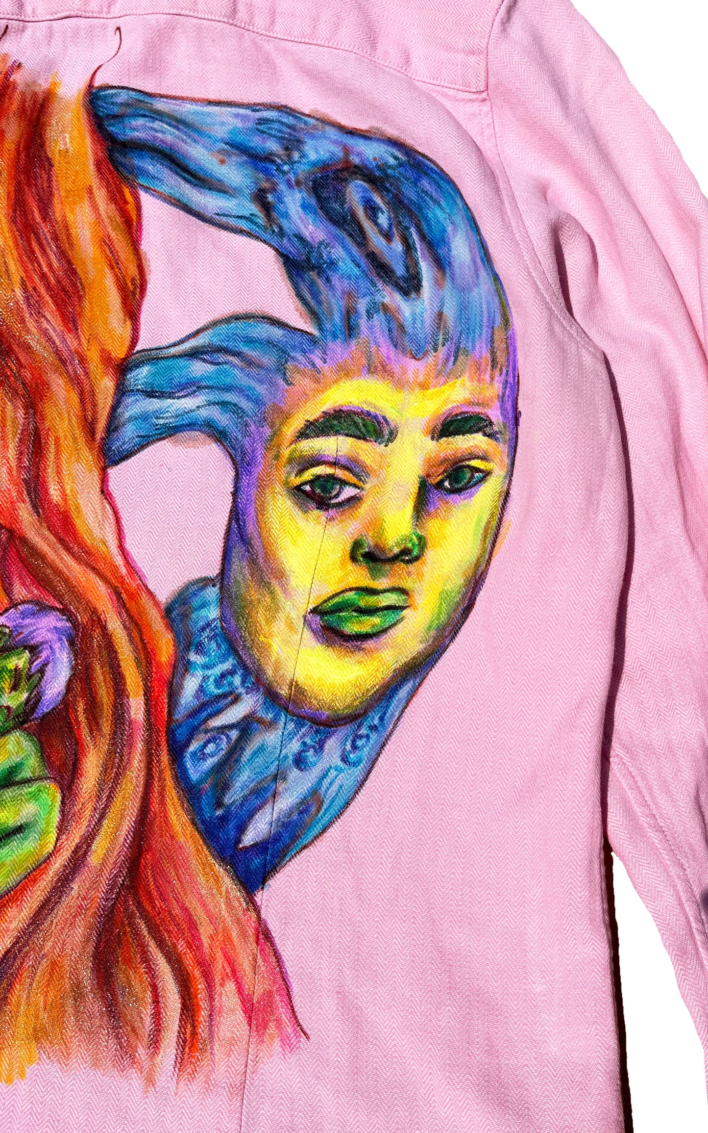 Divine 1/1 hand drawn button up shirt