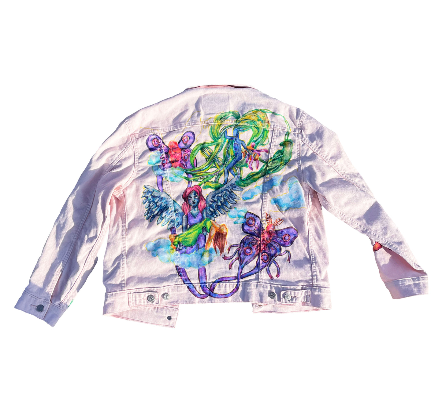 Garden Song 1/1 hand drawn pink jacket