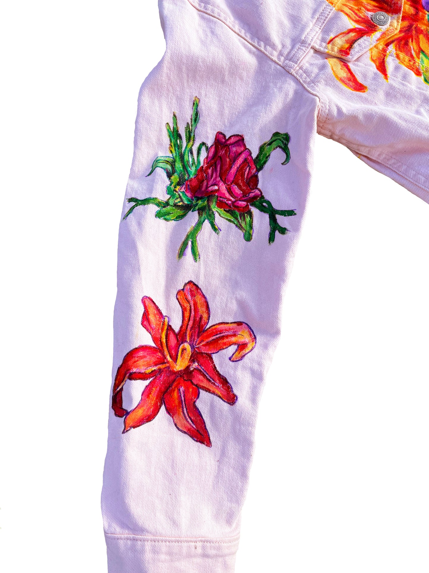 Garden Song 1/1 hand drawn pink jacket