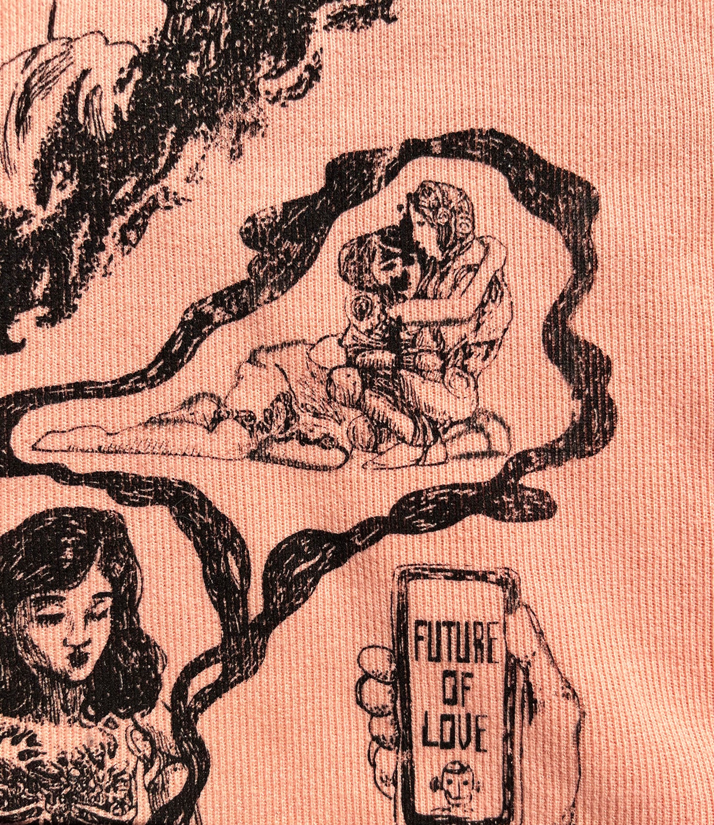 Future of Love PXL long sleeve pink graphic sweater