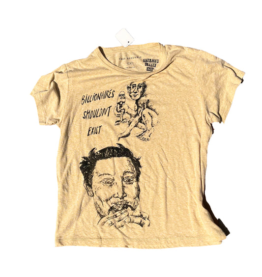 SMALL Billionaires Shouldn't Exist yellow shirt