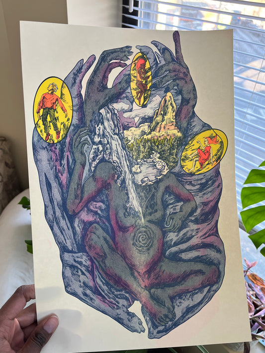 Mother Earth Risograph Print
