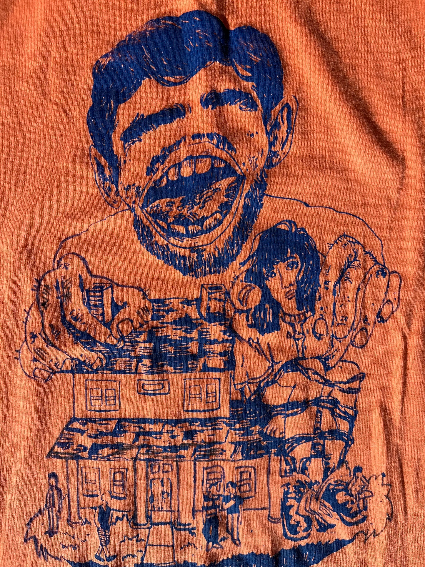 MEDIUM Nothing Changes short sleeve orange graphic tee shirt 03