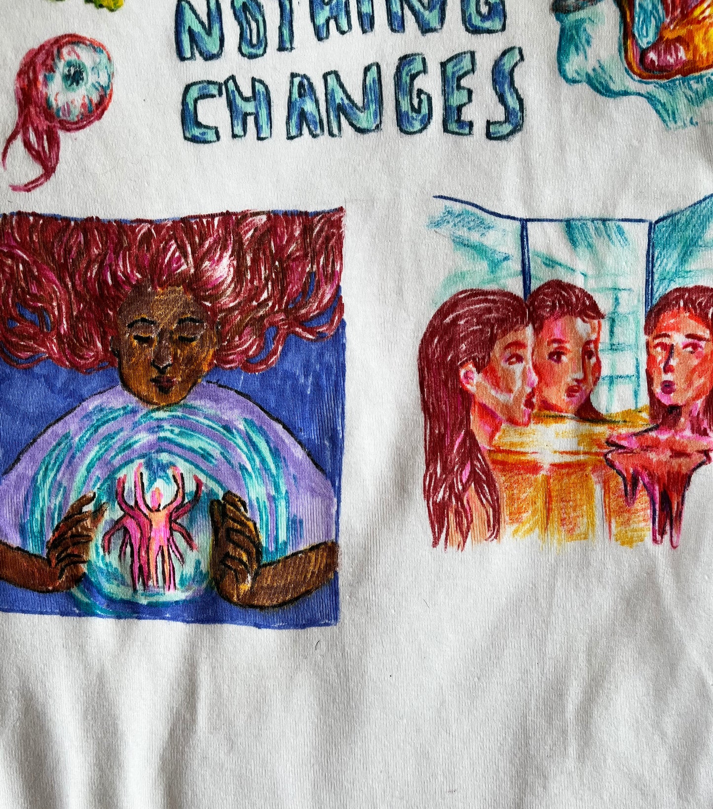 Nothing Changes 1/1 Hand Drawn Short Sleeve T Shirt
