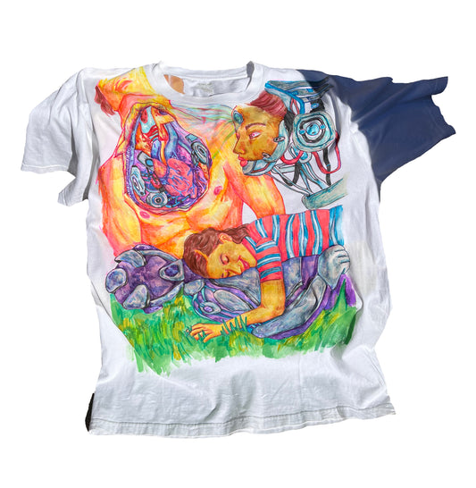 Future of Love 1/1 Hand Drawn Graphic Tee Shirt