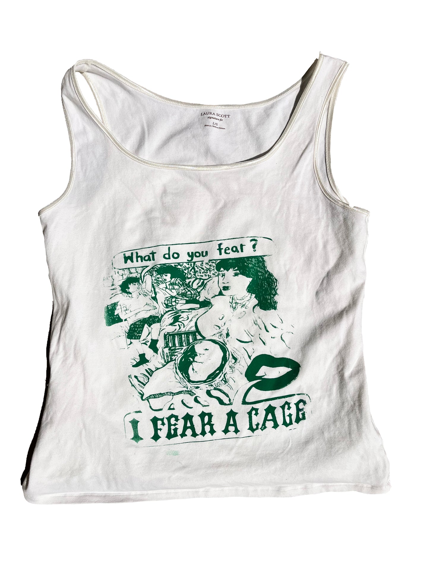 Large I Fear A Cage 04 Graphic Tee Shirt