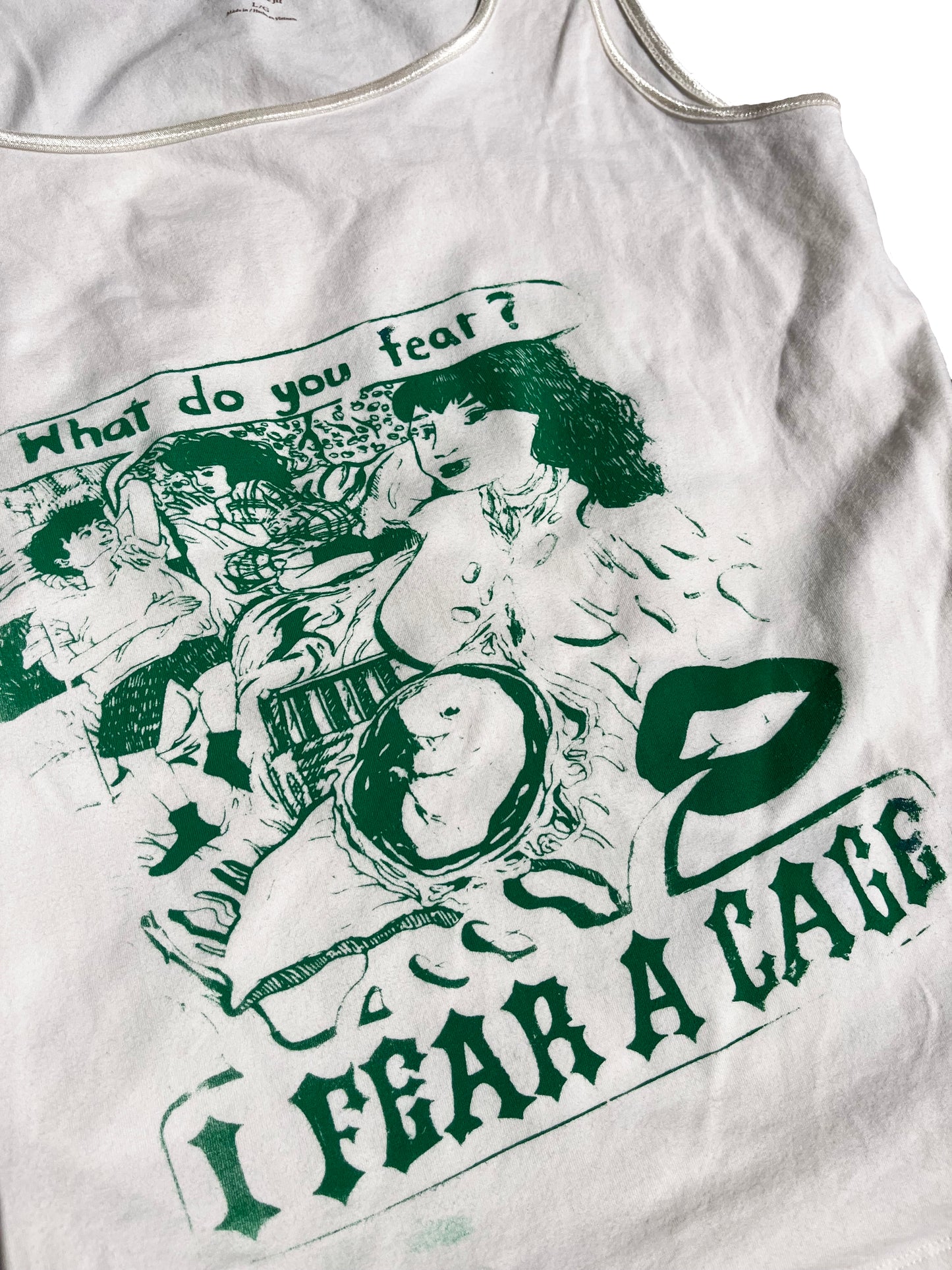 Large I Fear A Cage 04 Graphic Tee Shirt