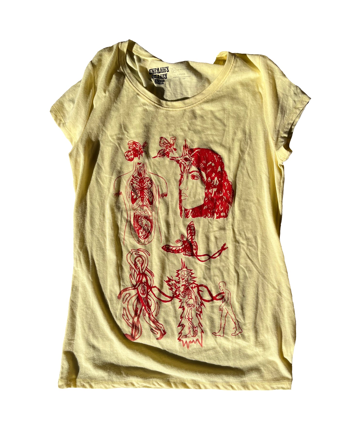 LARGE Journey short sleeve yellow graphic tee shirt 03