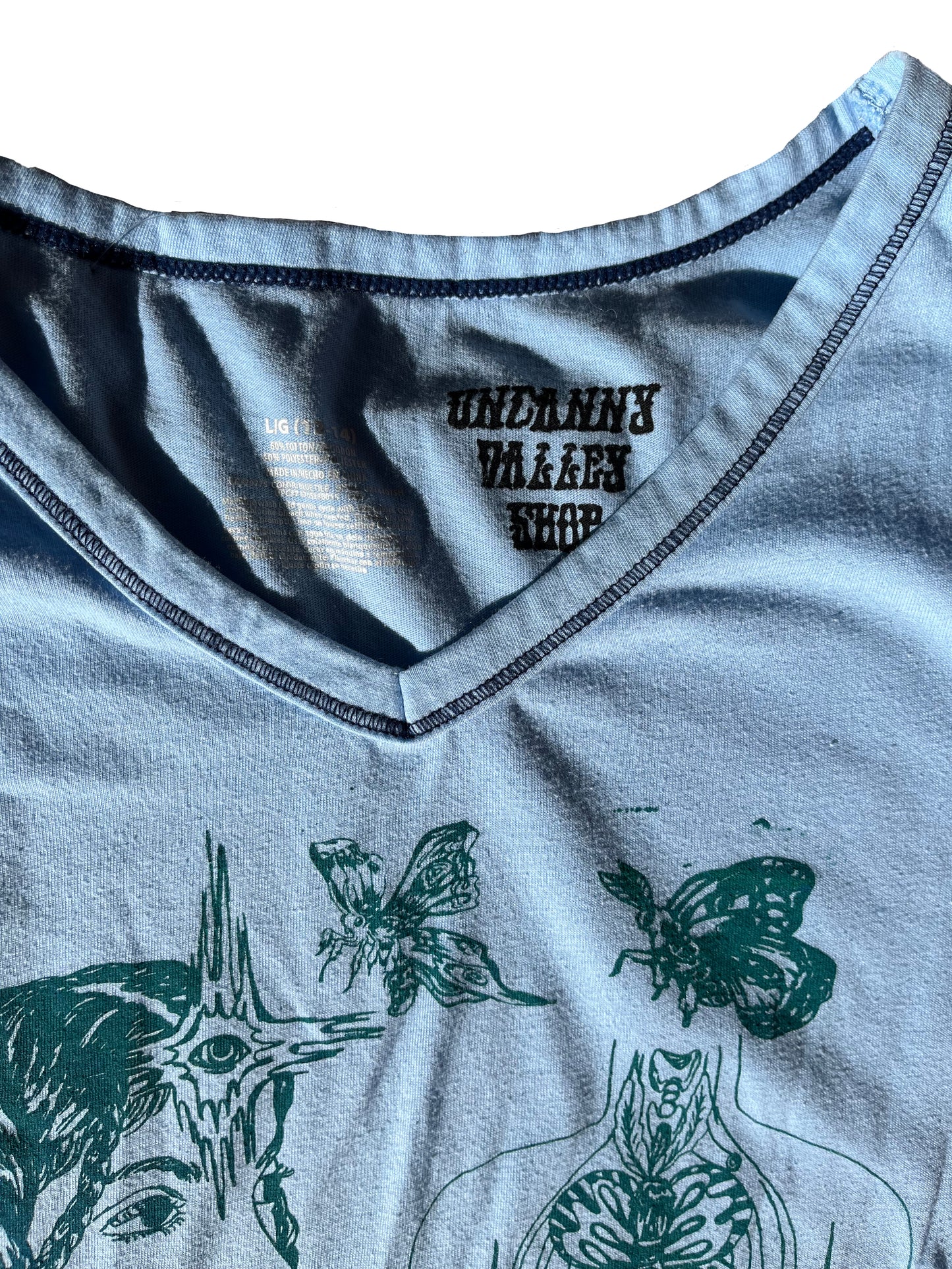 LARGE Journey short sleeve blue graphic tee shirt 02