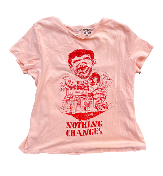 XL Nothing Changes short sleeve orange graphic tee shirt 05