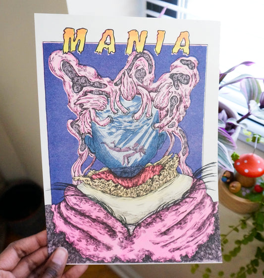 Mania Risograph Print