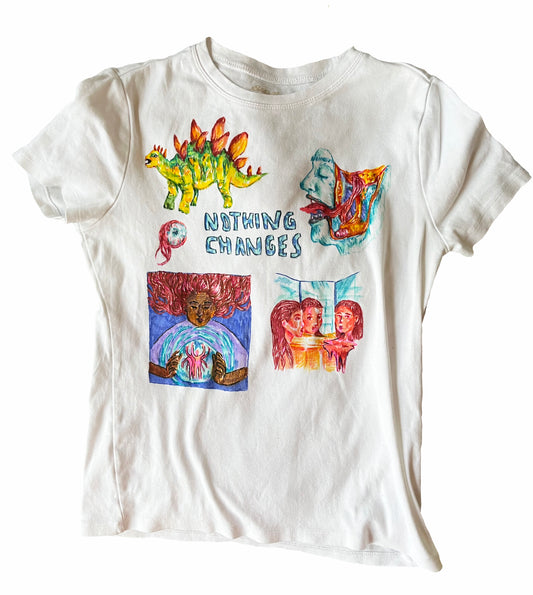 Nothing Changes 1/1 Hand Drawn Short Sleeve T Shirt