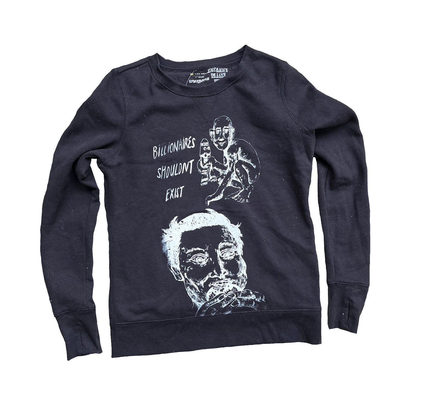 SMALL Billionaires Shouldn't Exist black graphic tee sweater 03