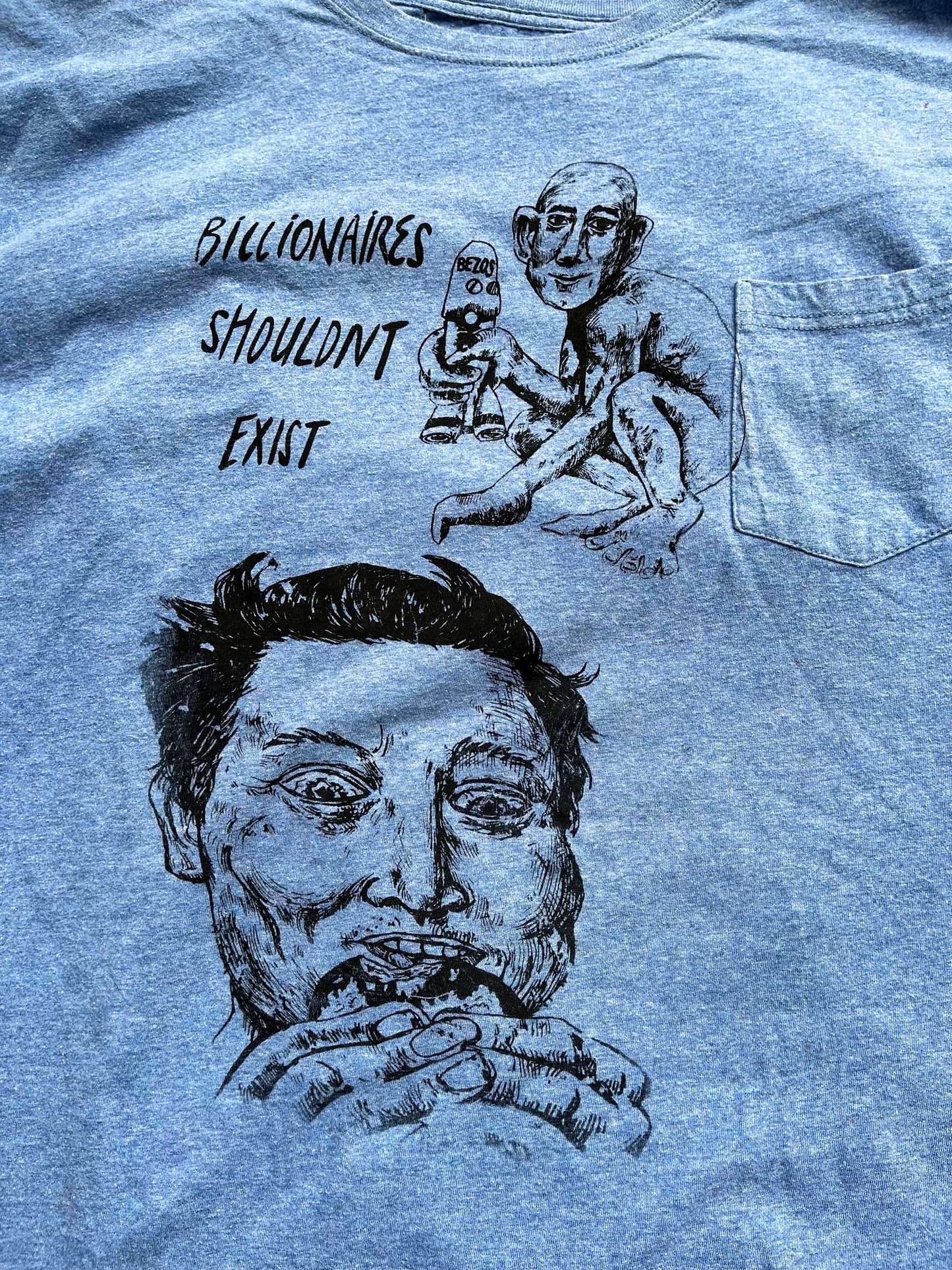 XXL Billionaires Shouldn't Exist blue graphic tee shirt 04