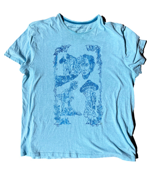 XL Evolution blue short sleeve shirt