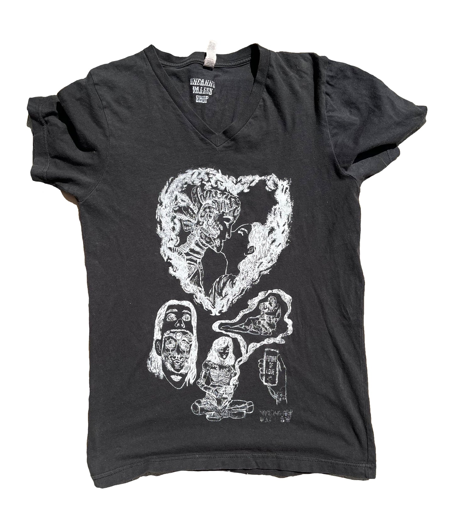 Future of Love SMALL black short sleeve graphic tee shirt