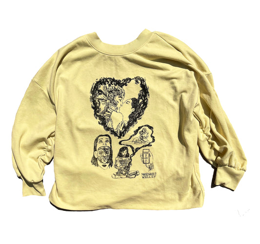 Future of Love 3x yellow sweater graphic tee