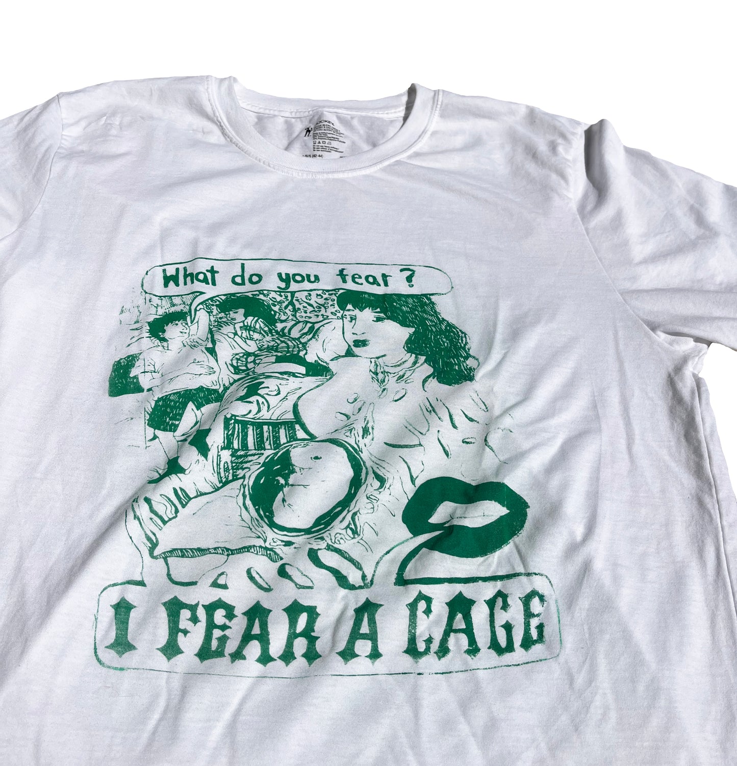 Large I Fear A Cage 03 Graphic Tee Shirt